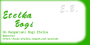 etelka bogi business card